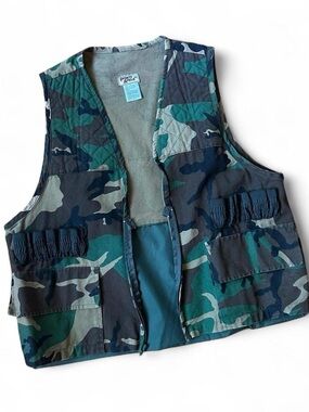 Vintage Green Utility Camo Hunting Vest